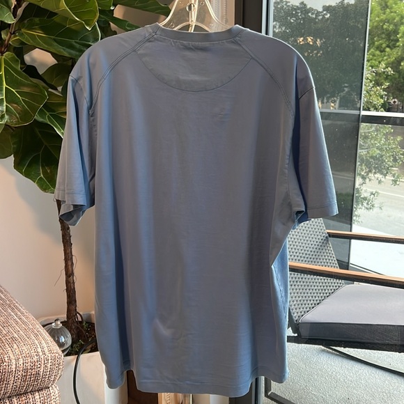 Y-3 Adidas by Yohji Yamamoto Blue on Blue Logo Tee - Picture 4 of 4